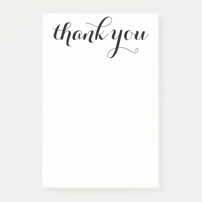 Notas Post-it® Gracias Script 4 x 6 (Anverso)