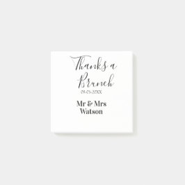 Notas Post-it® Gracias un brunch post boda nombre fecha simple