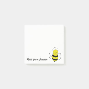 Notas Post-it® Graciosa y extravagante abeja linda personalizada