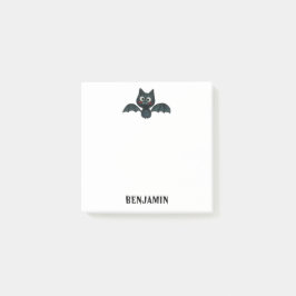 Notas Post-it® Gracioso Black Bat con nombre