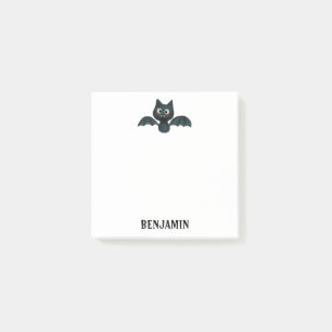 Notas Post-it® Gracioso Black Bat con nombre