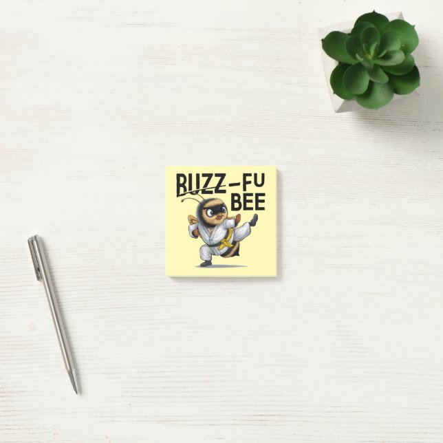 Notas Post-it® Gracioso Buzz-Fu Bee Martial Arts Post-it Notes (Oficina)