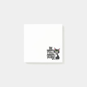 Notas Post-it® Gracioso Cat Lover Gift Black Kitty Humor