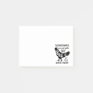 Notas Post-it® Gracioso Chicken Lover F fuera de la granja Rooste