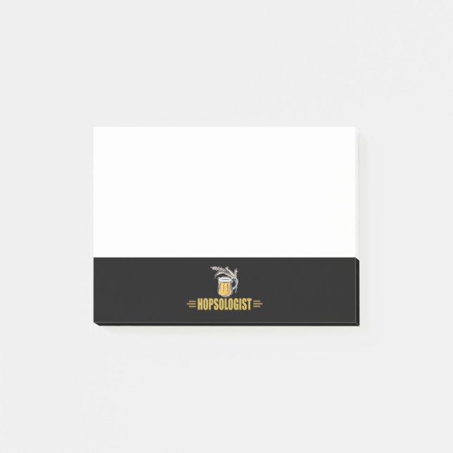 Notas Post-it® Gracioso Hopsólogo De Cervezas (Anverso)
