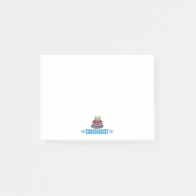 Notas Post-it® Gracioso me encanta el pastel (Anverso)