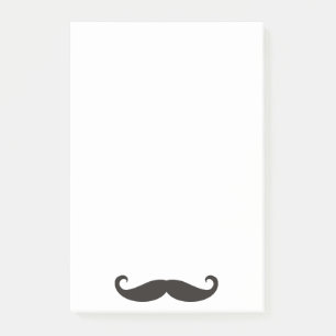 Notas Post-it® Gracioso Mustache / Schnurrbart + su texto