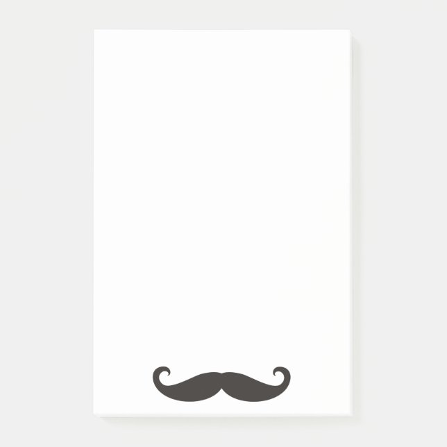Notas Post-it® Gracioso Mustache / Schnurrbart + su texto (Anverso)