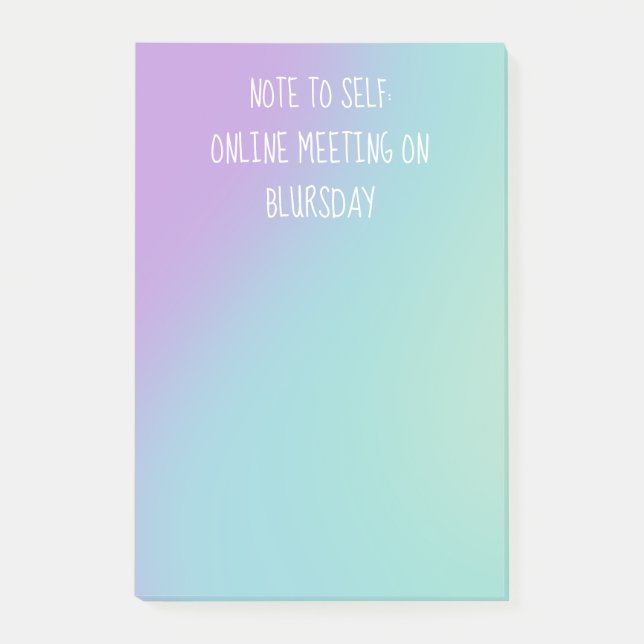 Notas Post-it® Gracioso "Nota para el yo" (Anverso)