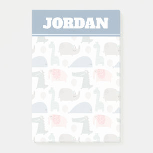 Notas Post-it® Gracioso patrón animal facial