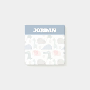 Notas Post-it® Gracioso patrón animal facial