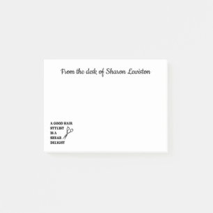 Notas Post-it® Gracioso peluquero, curioso barber peatonal peaton