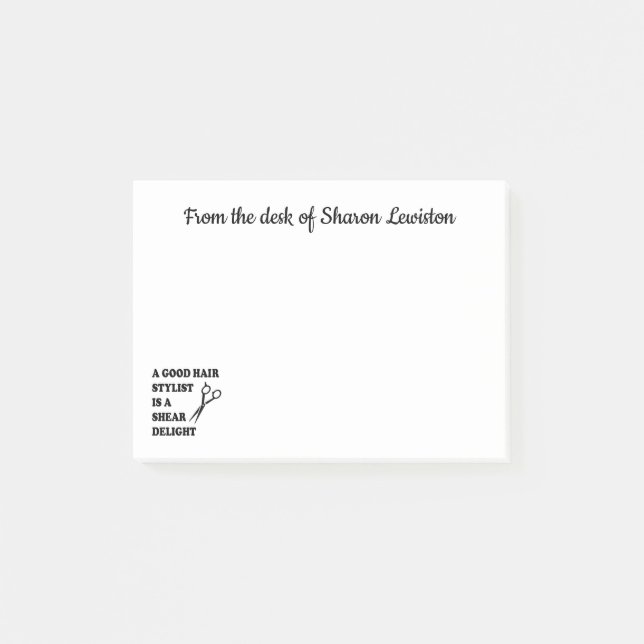 Notas Post-it® Gracioso peluquero, curioso barber peatonal peaton (Anverso)