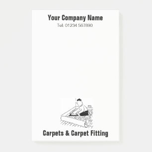 Notas Post-it® Gracioso Personalizado de un Carpet Fitter en el T