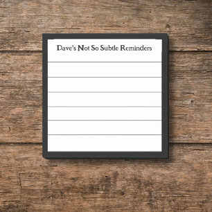 Notas Post-it® Gracioso Recordatorio Personalizado Lined Sticky