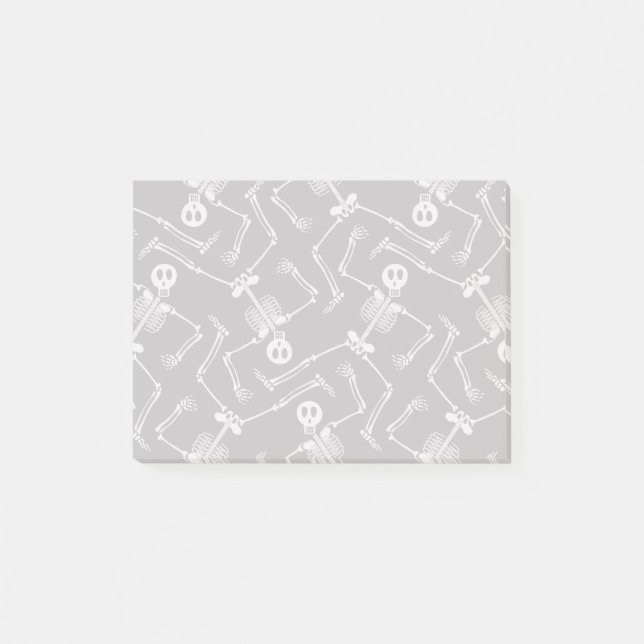 Notas Post-it® Graciosos esqueletos de Halloween (Anverso)