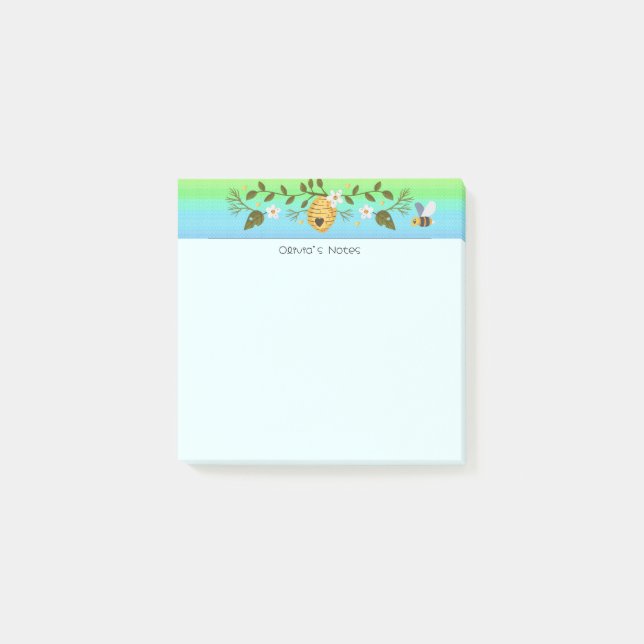 Notas Post-it® Gradiente de abejas de cute Bee (Anverso)
