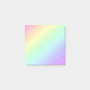 Notas Post-it® Gradiente de arco iris diagonal pastel