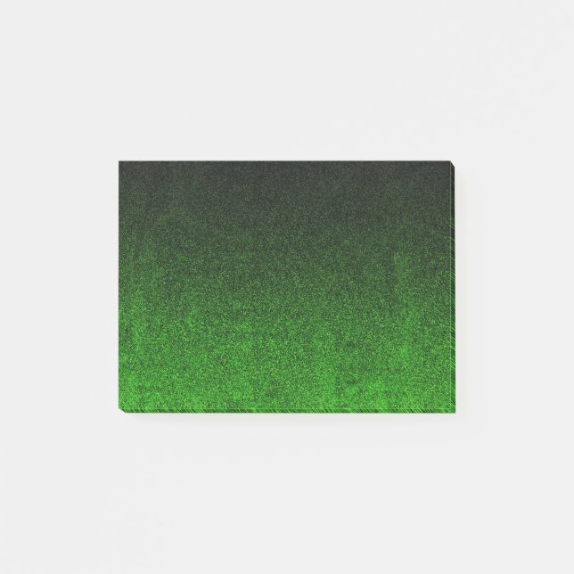 Notas Post-it® Gradiente de Purpurina negro y verde (Anverso)