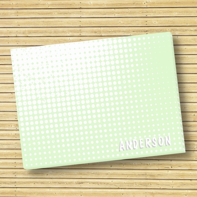 Notas Post-it® Gradiente de semitono verde pastel nombre personal (Subido por el creador)