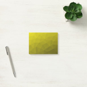 Notas Post-it® Gradiente oscuro de ombre amarillo patrón geométri