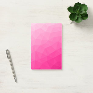 Notas Post-it® Gradiente rosa caliente Patrón de malla geométrica
