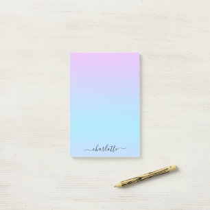 Notas Post-it® Gradiente rosa y turquesa de embriones