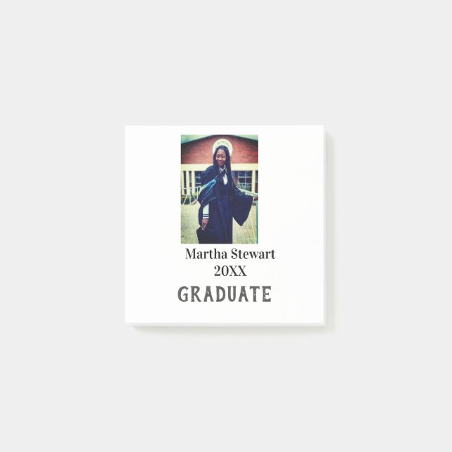 Notas Post-it® Graduation photo name year class university simple (Anverso)