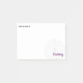 Notas Post-it® Gráfica cruzada púrpura