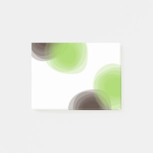 Notas Post-it® Gráfico abstracto verde, moderno, simple, floral