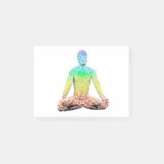 Notas Post-it® Gráfico de Chakra Humano en un Yogi