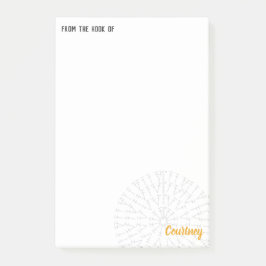 Notas Post-it® Gráfico de crochet amarillo