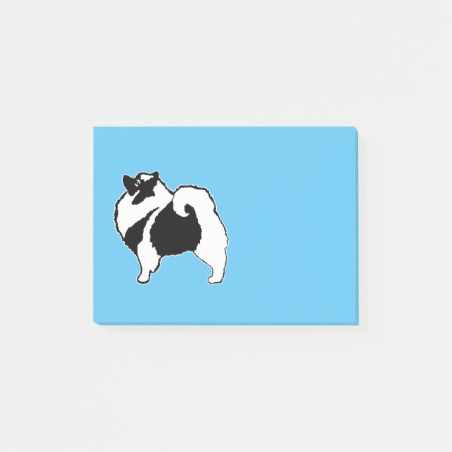 Notas Post-it® Gráficos de Keeshond - Arte de perro original lind (Anverso)
