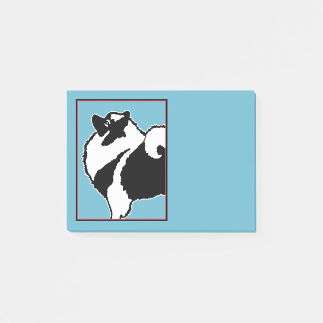 Notas Post-it® Gráficos de Keeshond - Arte de perro original lind (Anverso)