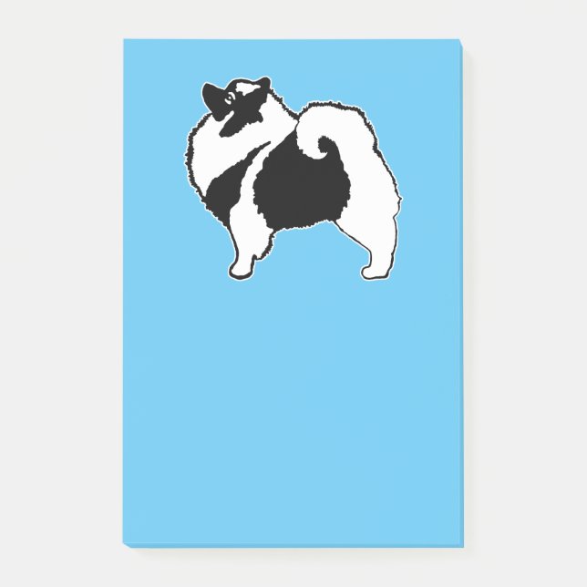 Notas Post-it® Gráficos de Keeshond - Arte de perro original lind (Anverso)