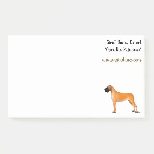 Notas Post-it® gran bloque Fawn Great Dane (Anverso)