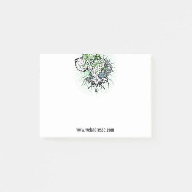 Notas Post-it® Gran Danés Greeny (Anverso)