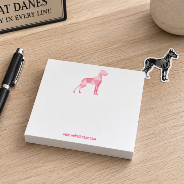 Notas Post-it® Gran Danés Polígono Rosa (Subido por el creador)