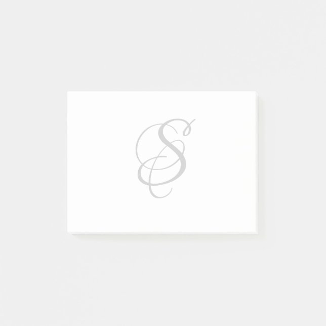 Notas Post-it® Gran elegancia Script Monograma Post it Notes (Anverso)