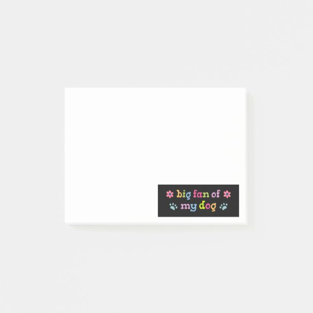 Notas Post-it® Gran fan de mi perro (Anverso)