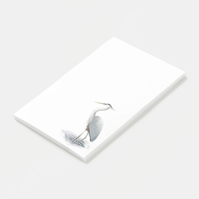 Notas Post-it® Gran garza azul (En perspectiva)