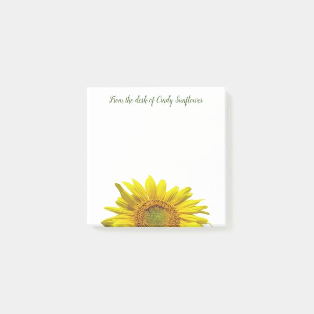 Notas Post-it® Gran girasol de la mesa personalizado (Anverso)