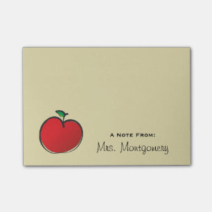 Notas Post-it® Gran Manzana Roja personalizada