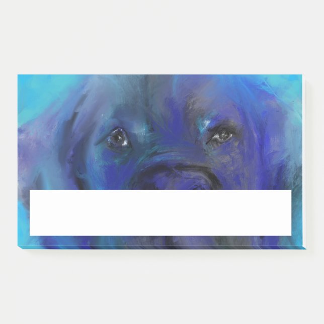 Notas Post-it® Gran pintura azul danesa (Anverso)