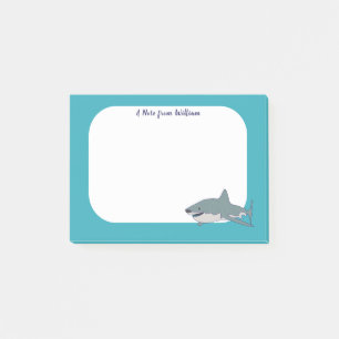 Notas Post-it® Gran tiburón blanco personalizado