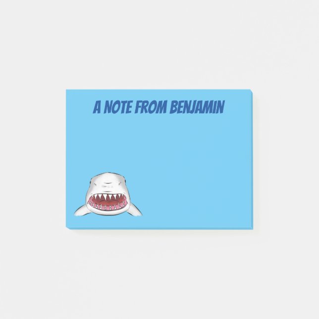 Notas Post-it® Gran tiburón blanco significa ilustracion personal (Anverso)