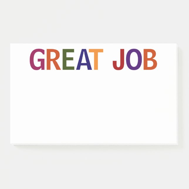 Notas Post-it® Gran trabajo multicolor 10 x 6 (Anverso)