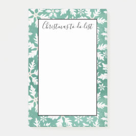 Notas Post-it® Grandes copos de nieve blancos cayendo en la lista