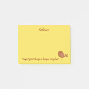 Notas Post-it® Grandes cosas tema de aves