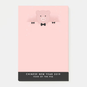 Notas Post-it® Granja de cría de cerdos rosados caprichosos